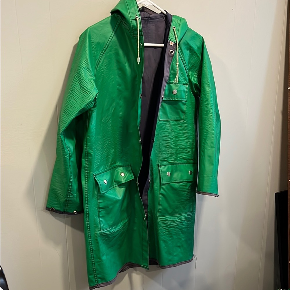 Vintage reversible rain coat